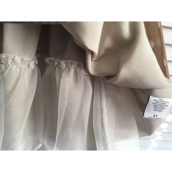 Jason Wu Beige Polka Dot Dress Size 5T - Picture 8 of 8